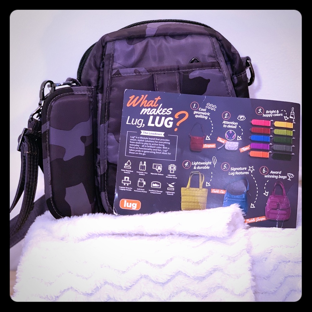 Lug crossbody camo bag